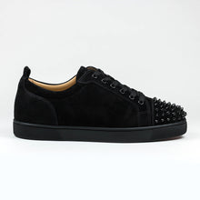 Charger l'image dans la galerie, Spikes Flat Black Suede Trainers