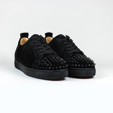 Charger l'image dans la galerie, Spikes Flat Black Suede Trainers
